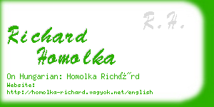 richard homolka business card